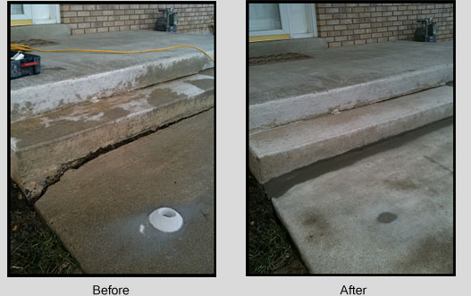 Concrete Leveling Before and After